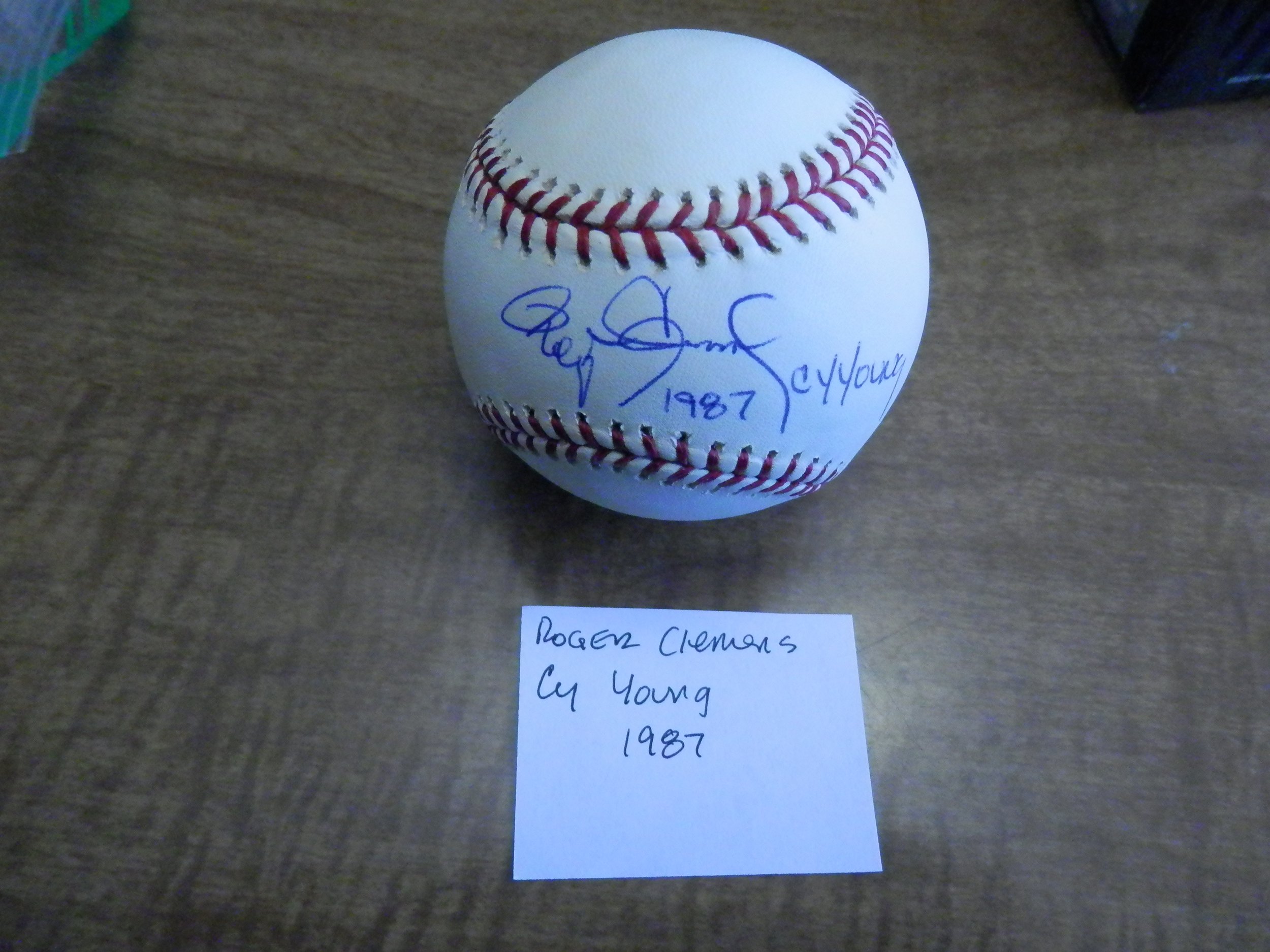 Roger Clemens signed baseball  (3).JPG