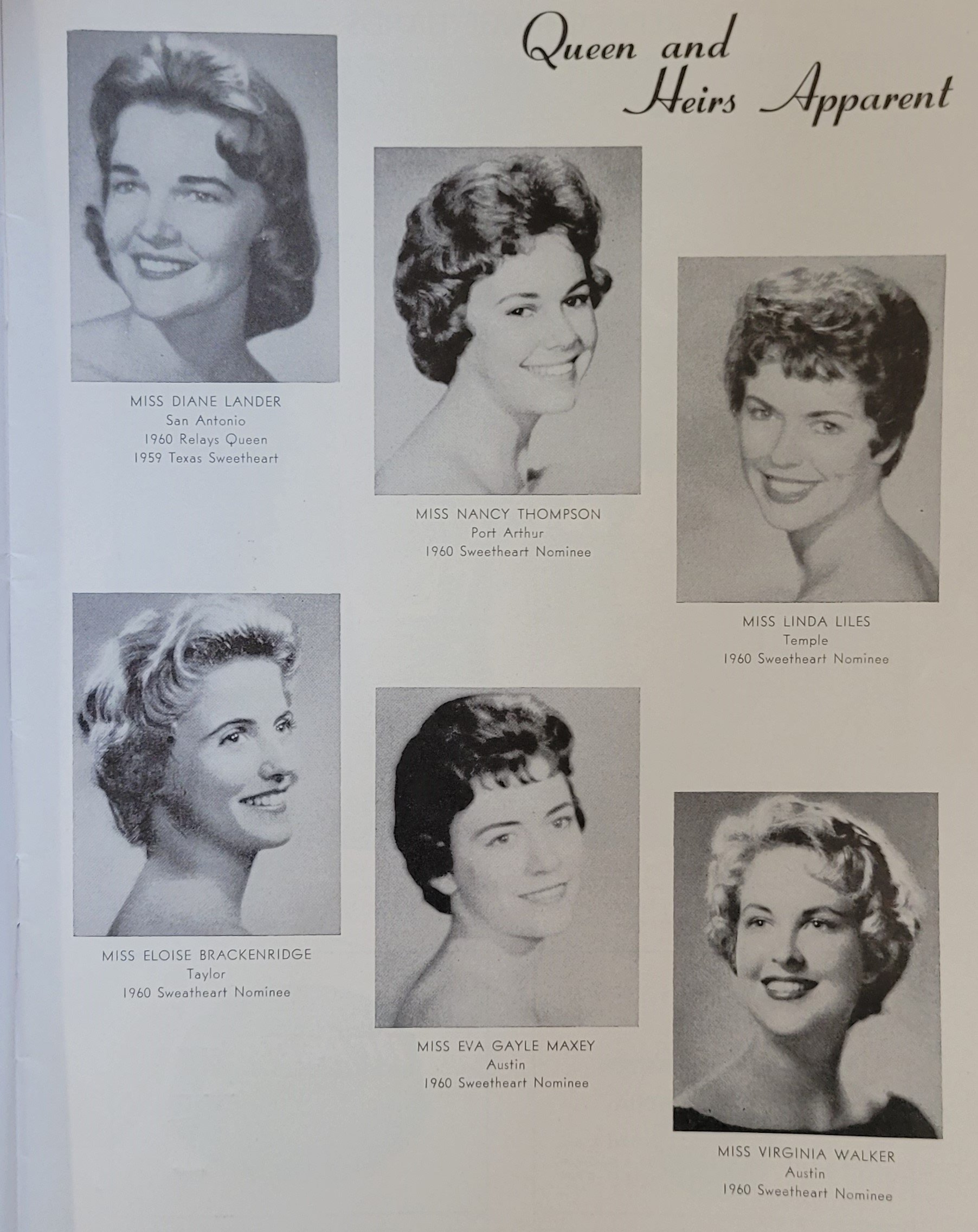 1960  Queen and Heirs Apparent