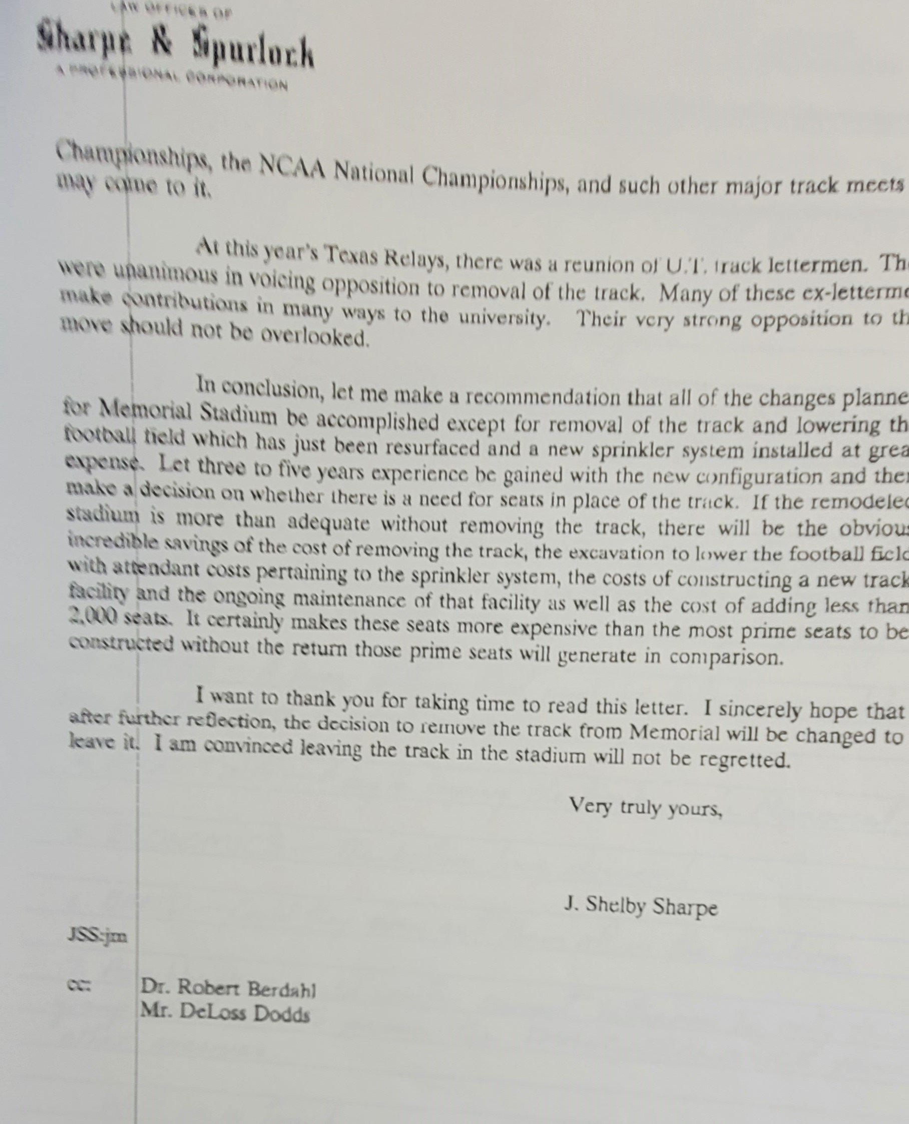 1996  a letter written to Hicks  questioning the decision to build a new track facility in place of the track in DKR stadium Conrad  (9).jpg