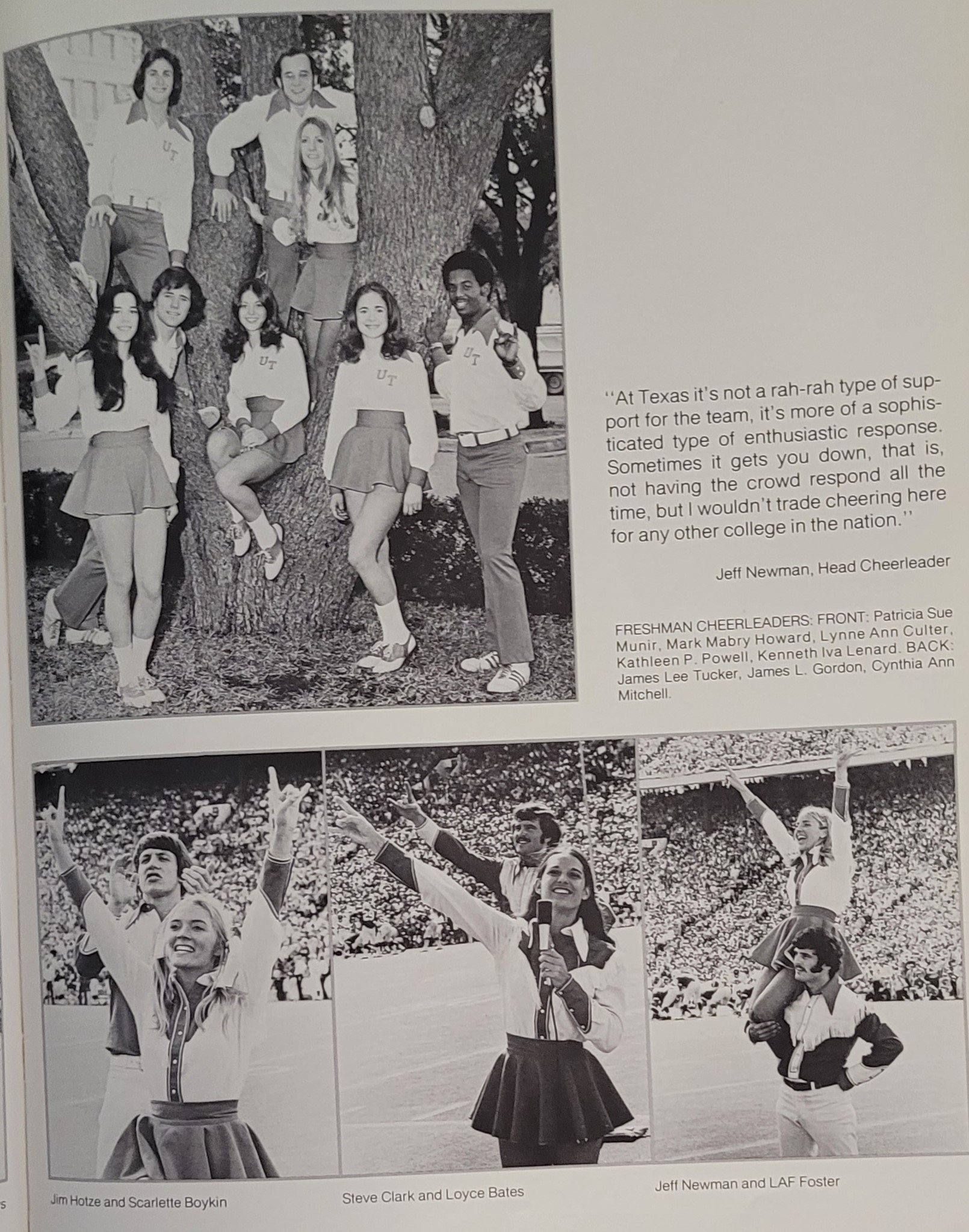 1974  Cheerleaders   Hotze and Boykin,, Clark and Bates,, Newman and Foster.jpg