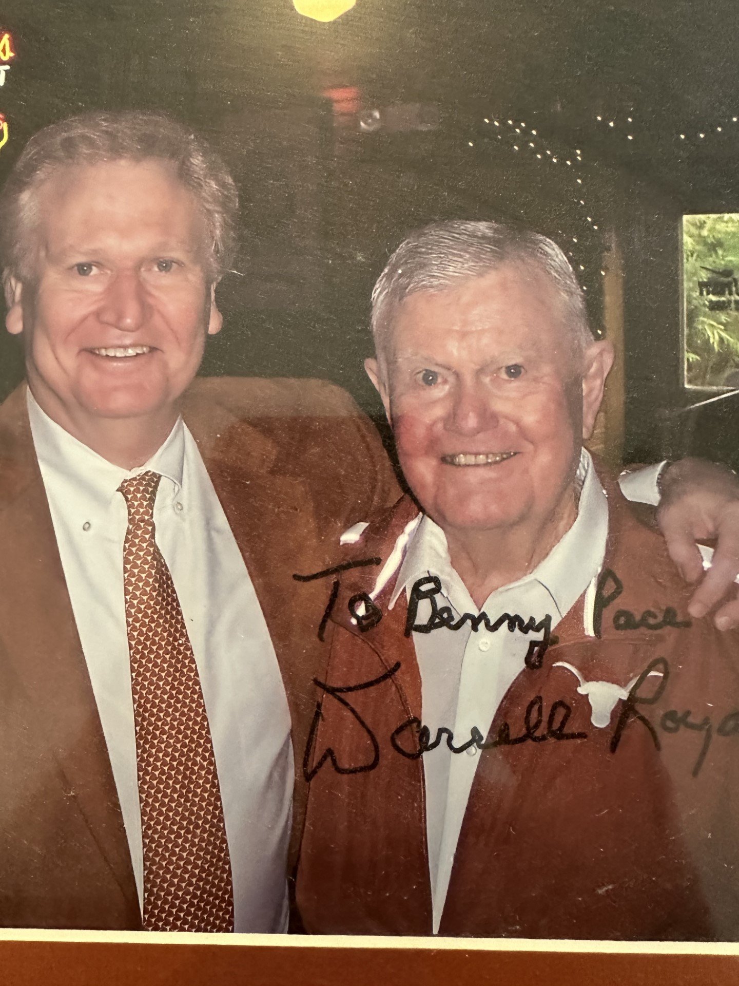  Benny Pace and Darrell Royal 