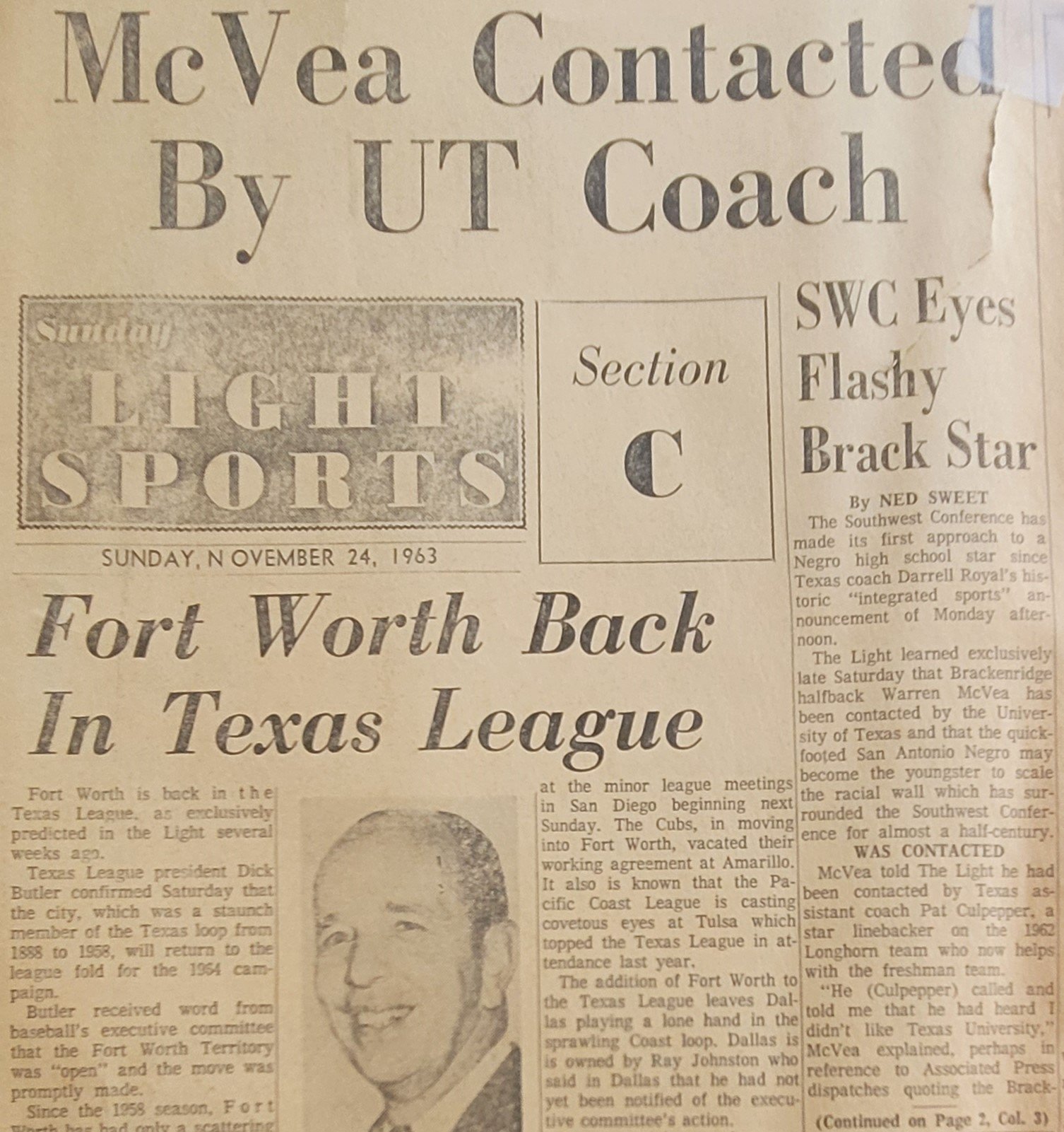  1963 Integration- recruiting McVea 
