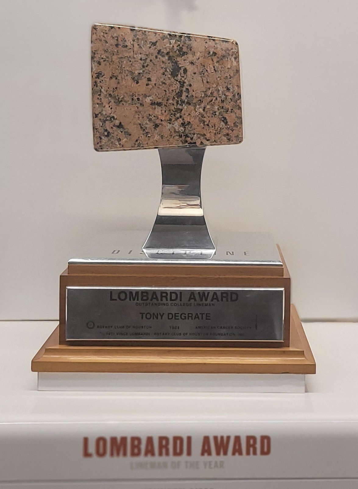 Recognized in North End zone Lombardi Award - Lineman of the year - Kenneth Sims , Tony Degrate, Brian Orakpo.jpg