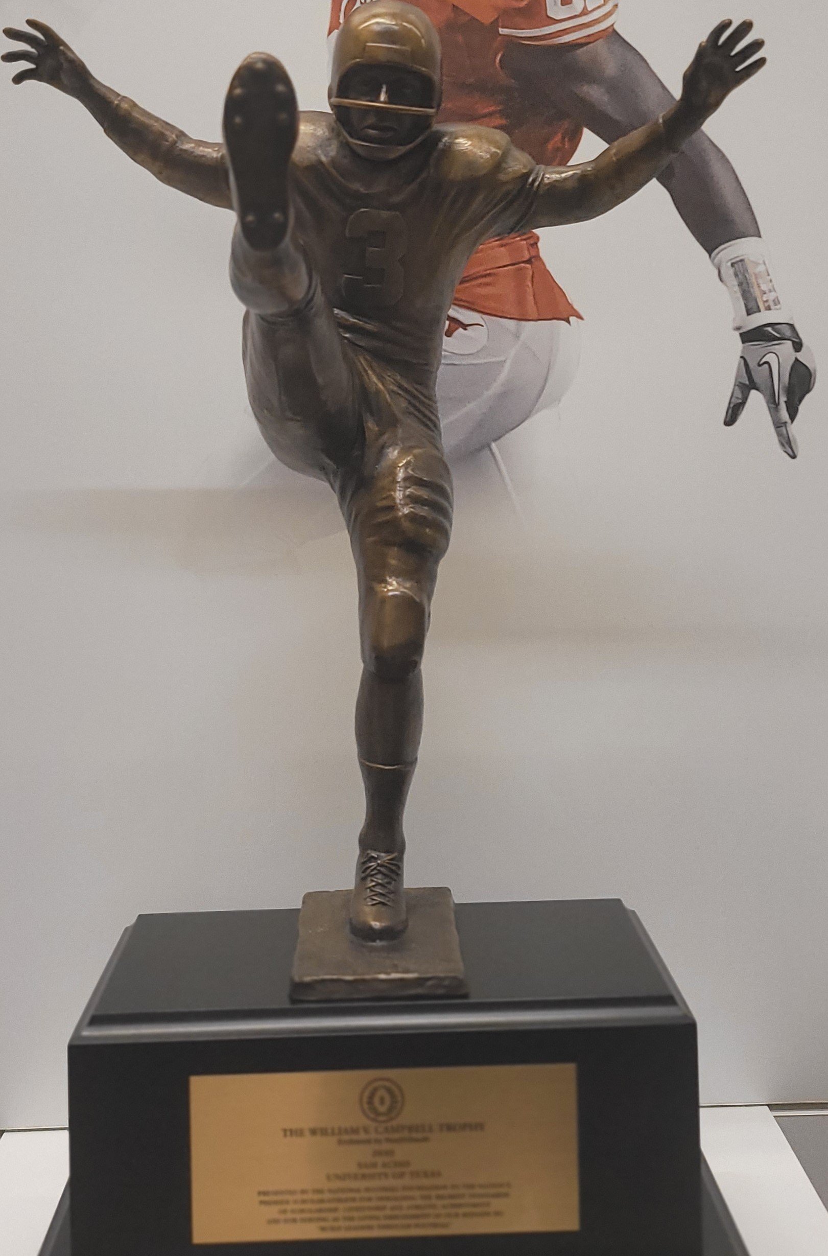 Recognized in North End zone   Campbell Trophy (Academic Heisman)   Dallas Griffin - 2007 and Sam Acho 2010.jpg
