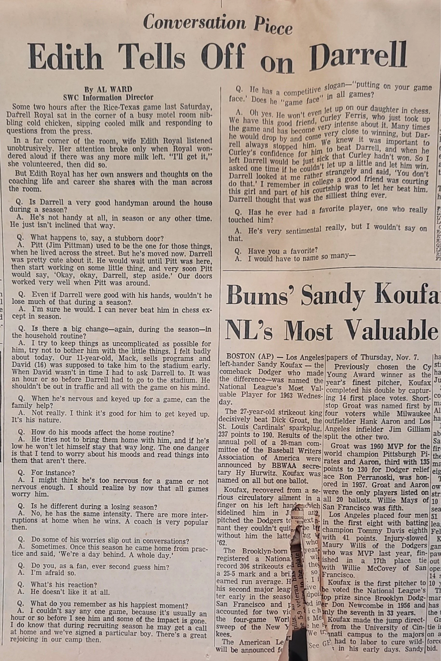  1963 Edith talking about Royal 