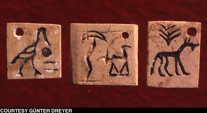 Labels from Abydos (Umm el-Qa'ab) - Courtesy Prof. G. Dreyer.