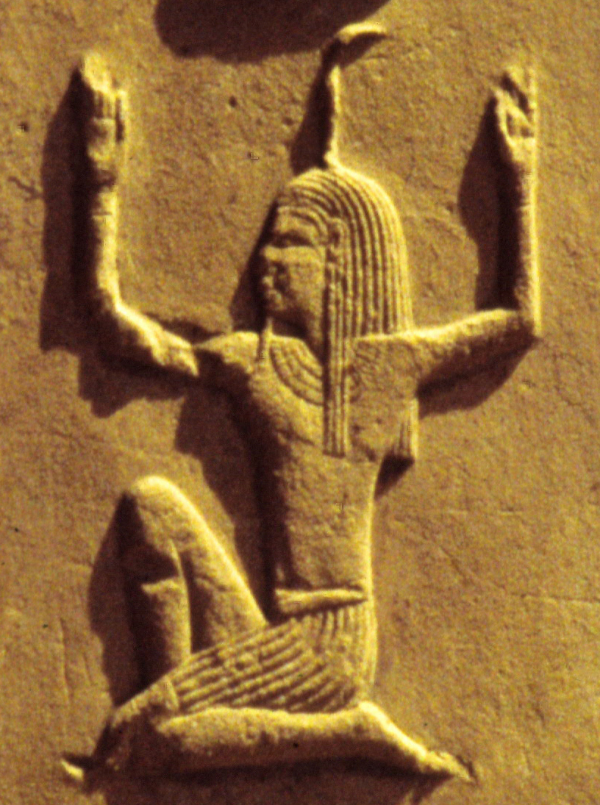 'Heh' the god, and hieroglyph for 'millions'
