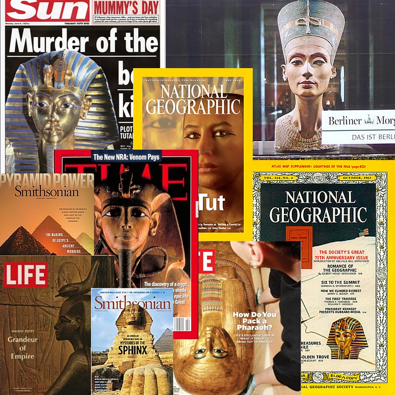 Magazine and Newspaper front covers over the ages. Images © National Geographic, Smithsonian, Time, Life and Sun Newspaper. 