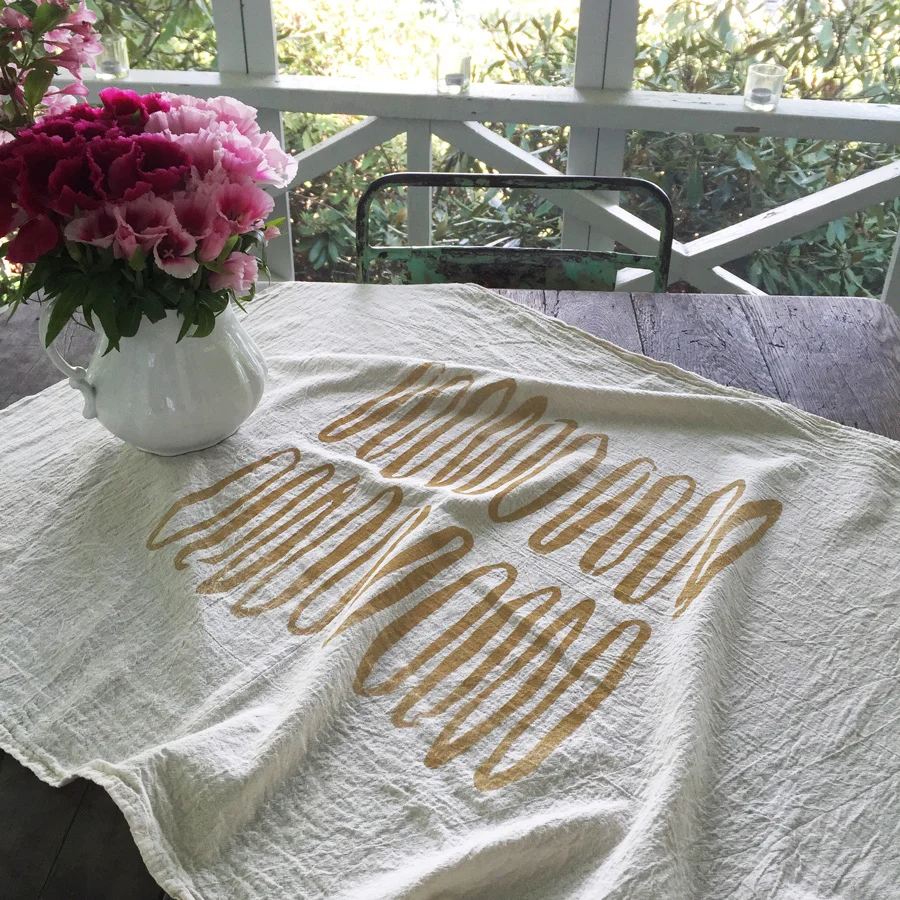 ovals towel used as a small tablecloth by Untold Imprint