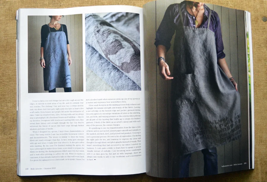 Untold Imprint feature in Belle Armoire magazine - Summer 2016