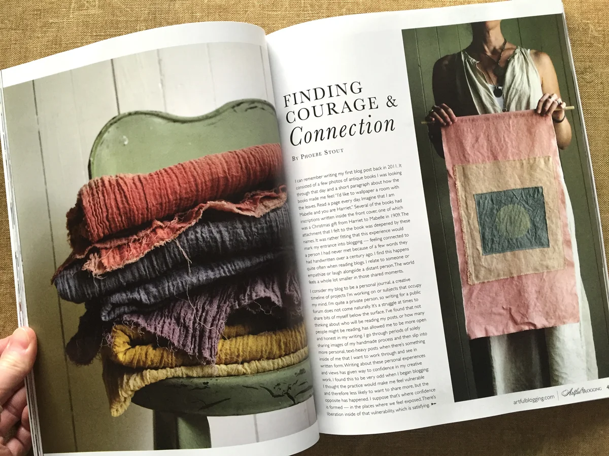 Phoebe Stout of Untold Imprint in the Winter 2017 issue of Artful Blogging by Stampington & Company.