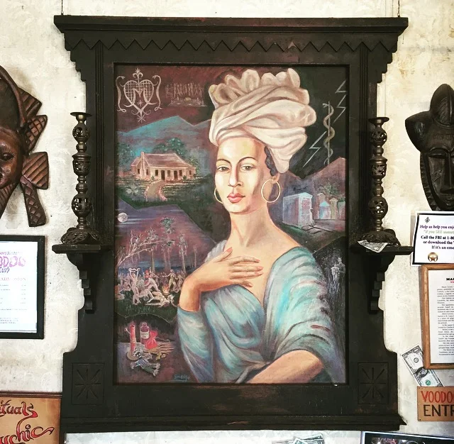 portrait of Marie Laveau by Charles Gandolfo at the Historic Voodoo Museum