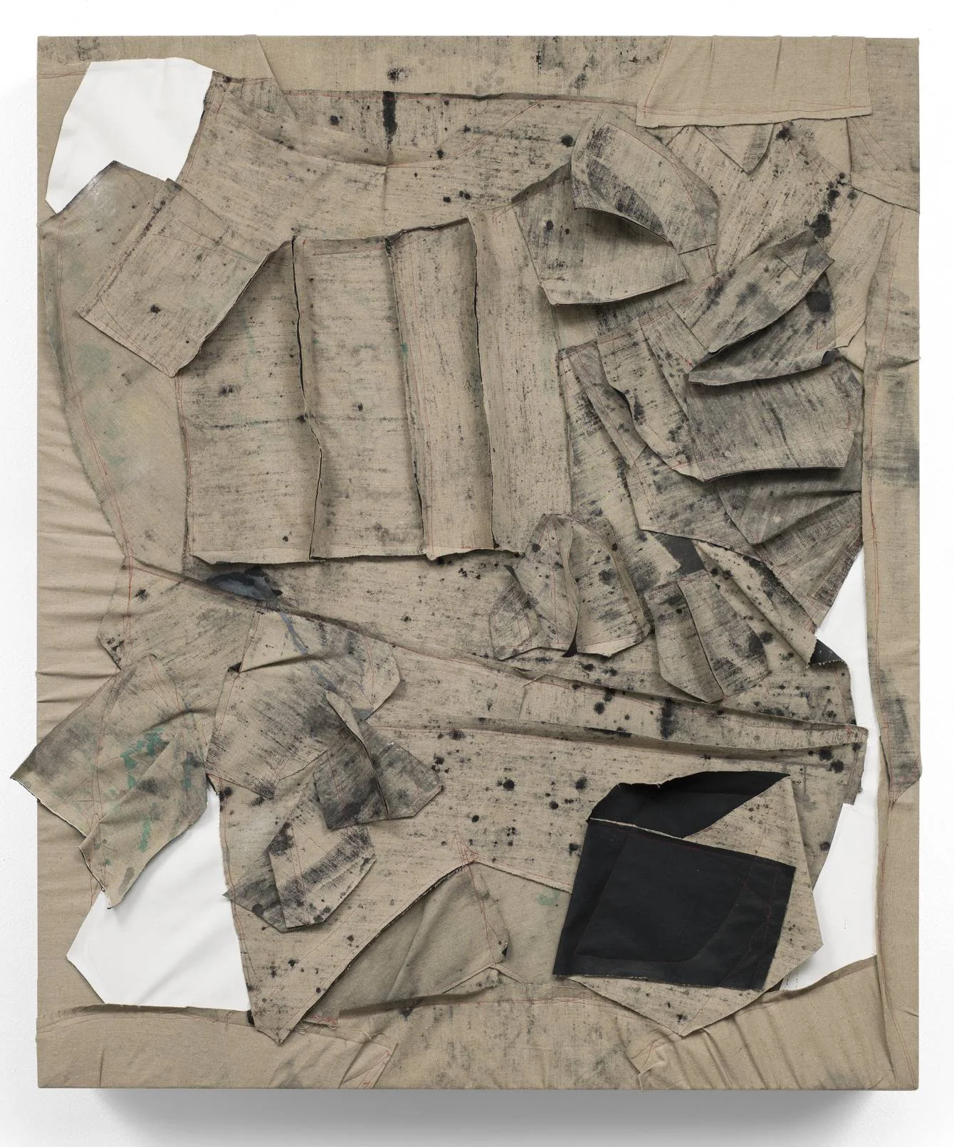 LANDSCAPIFICATION #3, 2012 72 x 60 inches, Acrylic, oil and thread on linen over panel