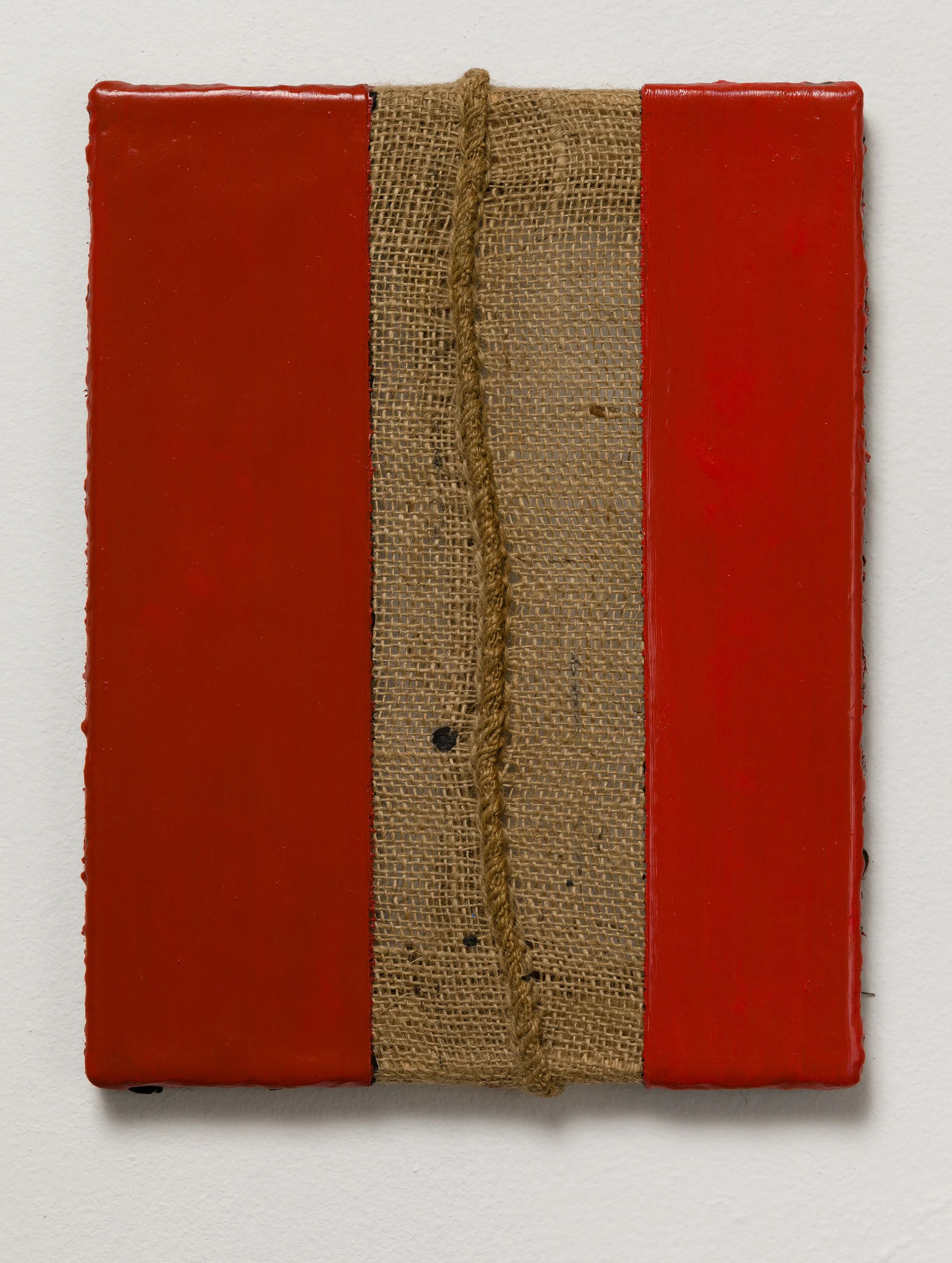 Texture/Parameter #2 2012 acrylic and oil on burlap 14 x 11 inches