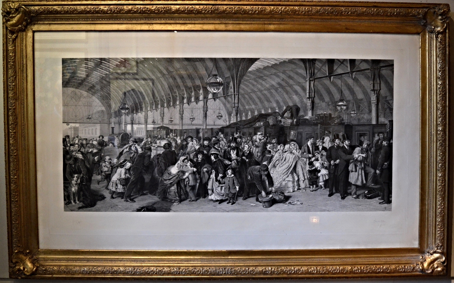 William Frith 'Paddington Station' 1866, Dimensions: 63cm x 120cm