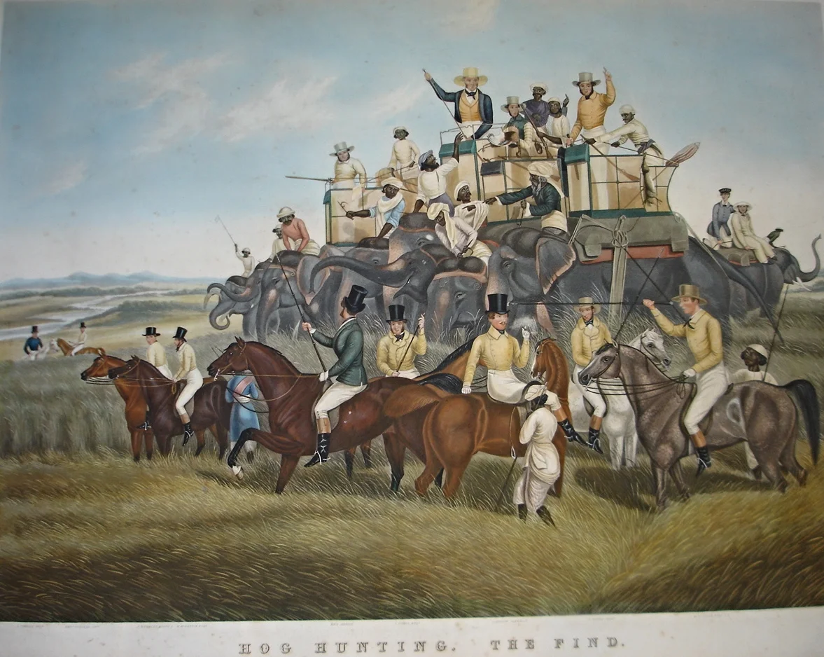 Hog Hunting 'The Find' Dimensions: 87cm x 105cm