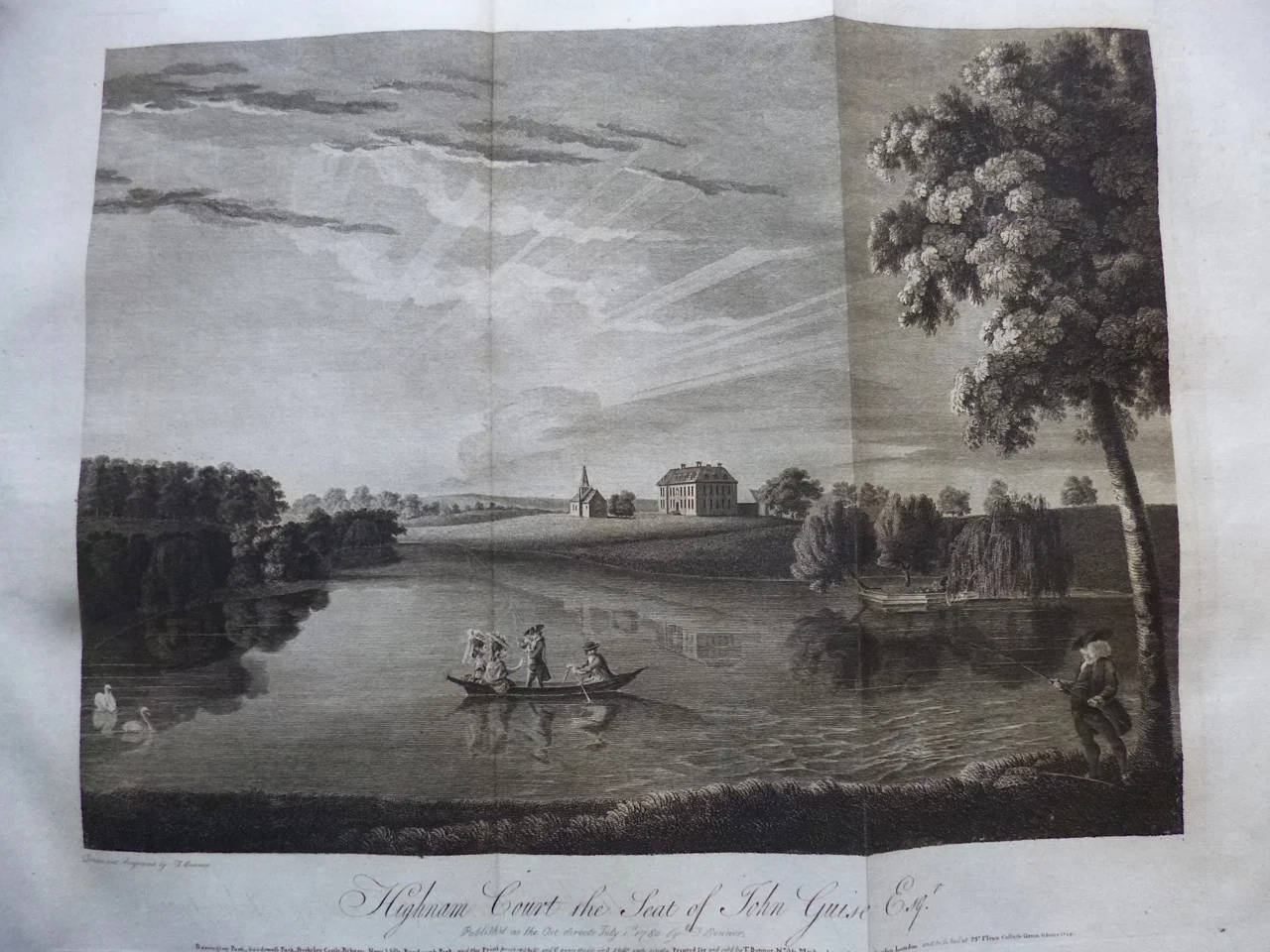 Landscape Set 2: Rudders Views of Gloucestershire Houses, Dimensions: 48cm x 41cm. Published c 1775