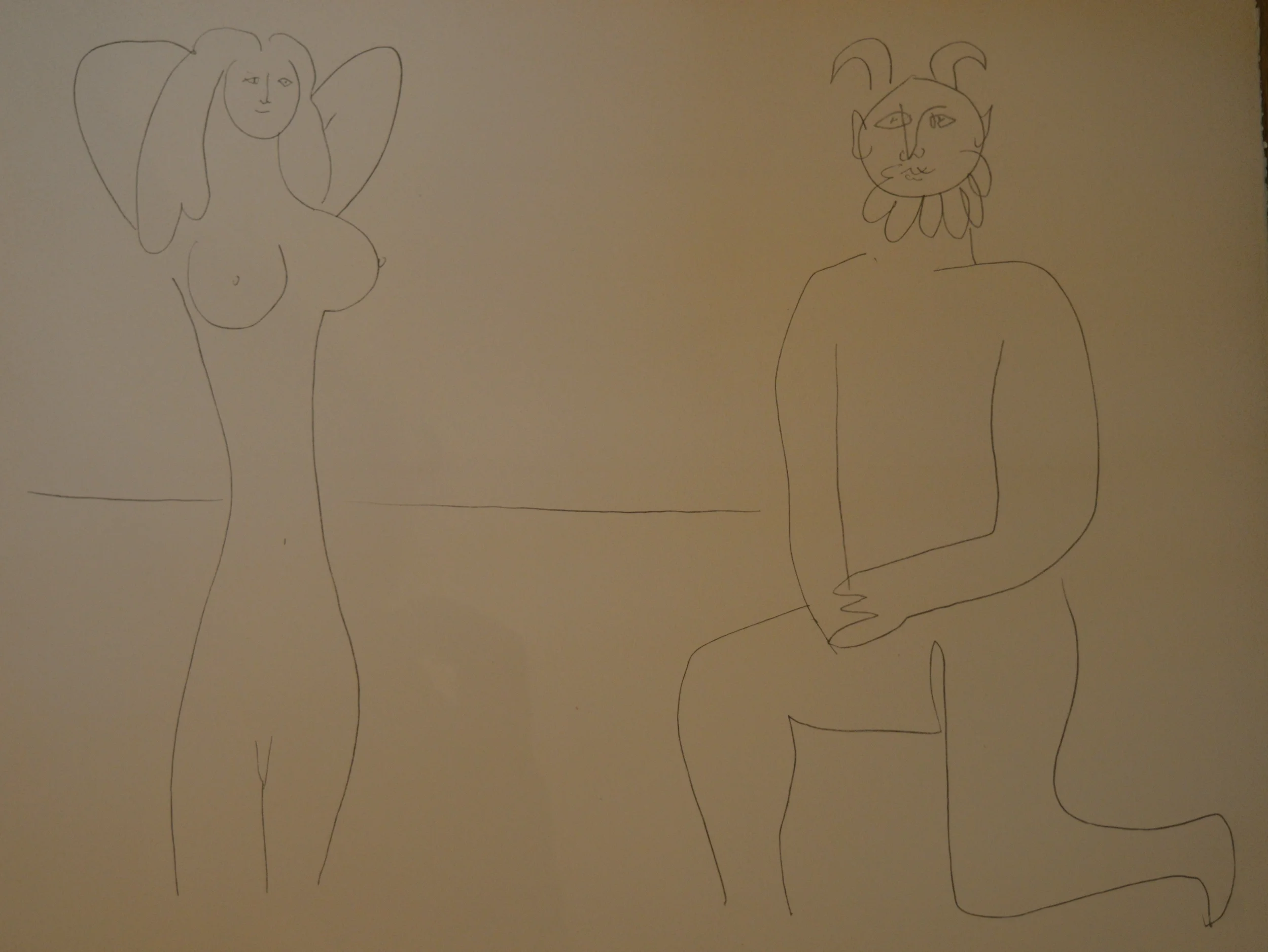Picasso, Mes dessins d'Antibes. Dimensions 65cm x 50cm. Unframed.