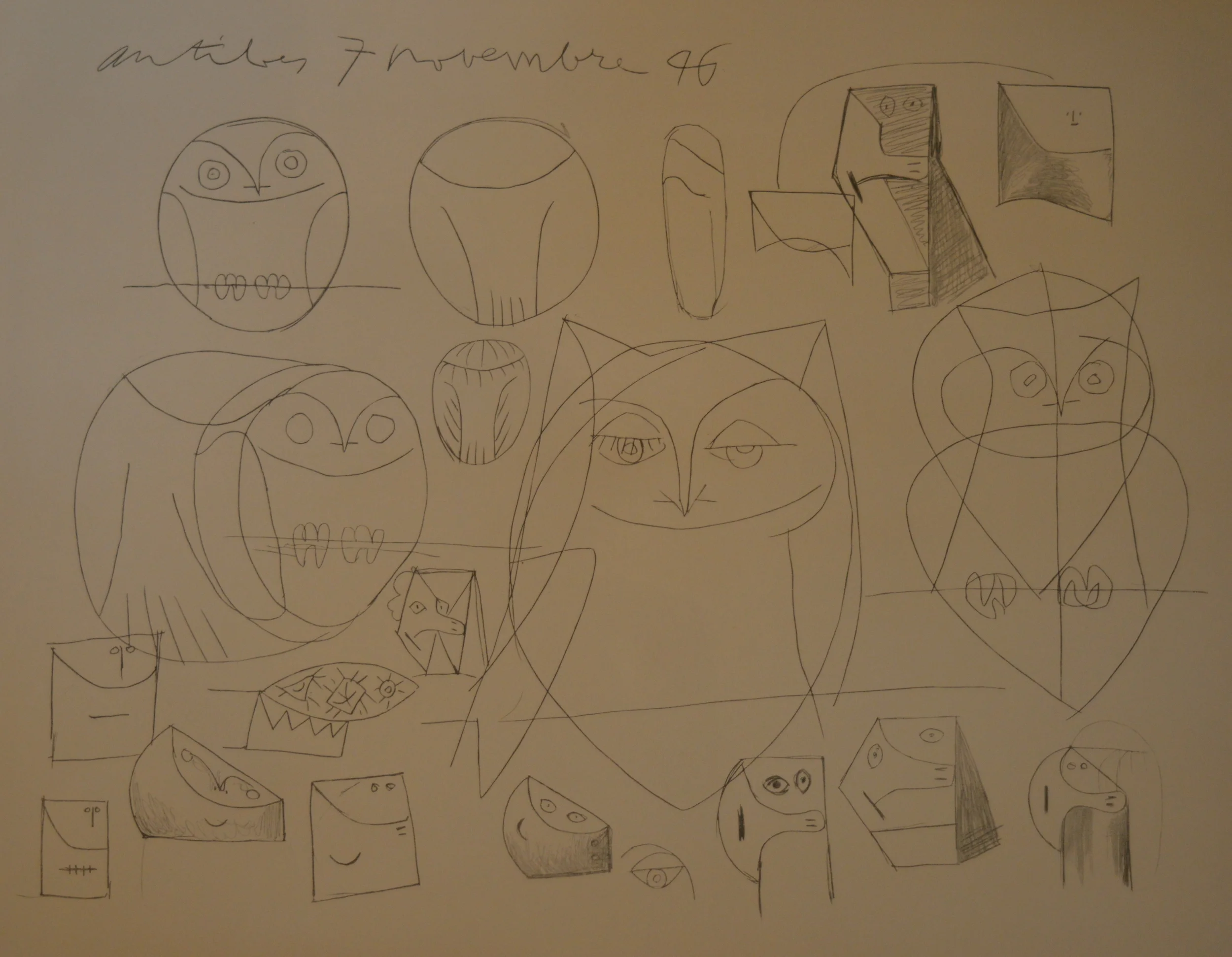 Picasso, Mes dessins d'Antibes. Dimensions 65cm x 50cm. Unframed.