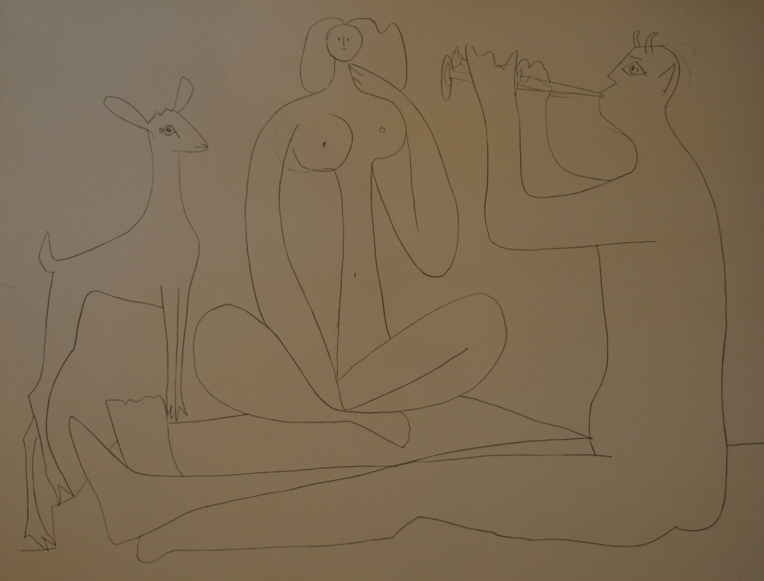 Picasso, Mes dessins d'Antibes. Dimensions 65cm x 50cm. Unframed.
