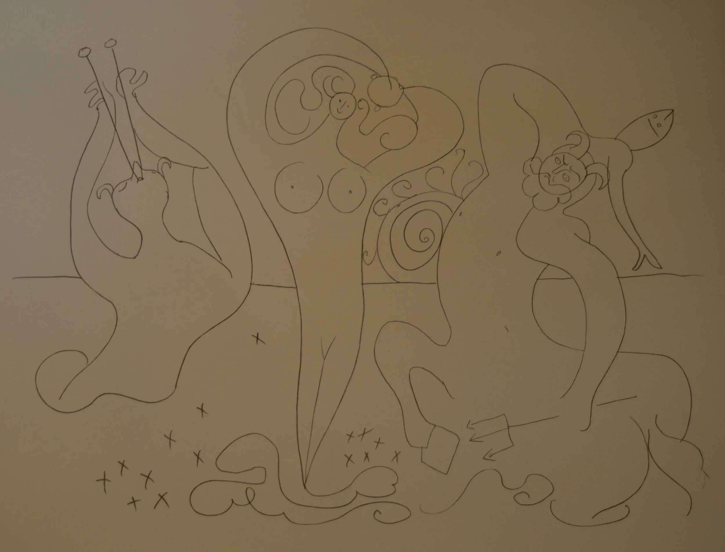 Picasso, Mes dessins d'Antibes. Dimensions 65cm x 50cm. Unframed.