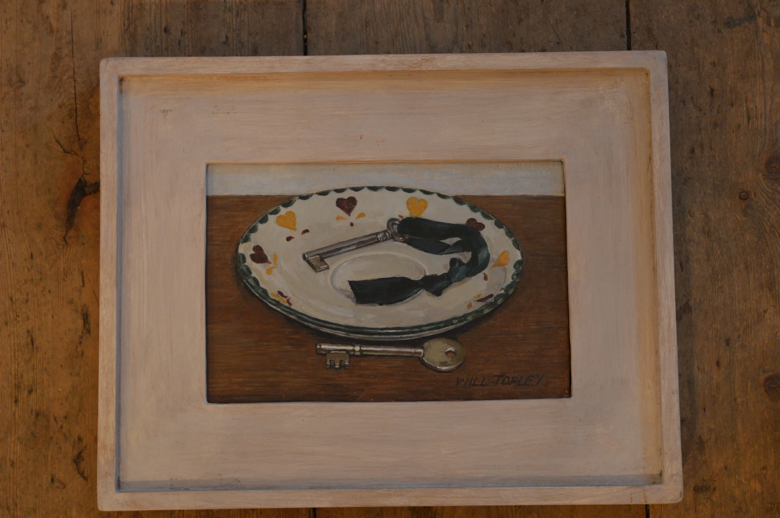 Will Topley, 'Key' Oil on canvas, Dimensions: 28.5cm x 22.5cm, framed and signed