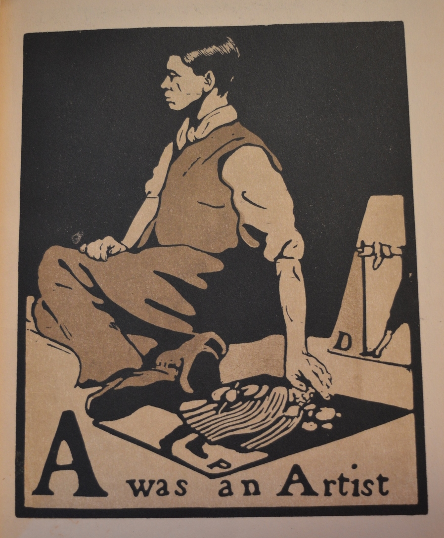 William Nicholson, 'A is for Artist' Dimensions: 25.5cm x 31cm