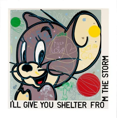 'I'll give you shelter from the storm', Dimensions: 76cm x 76cm