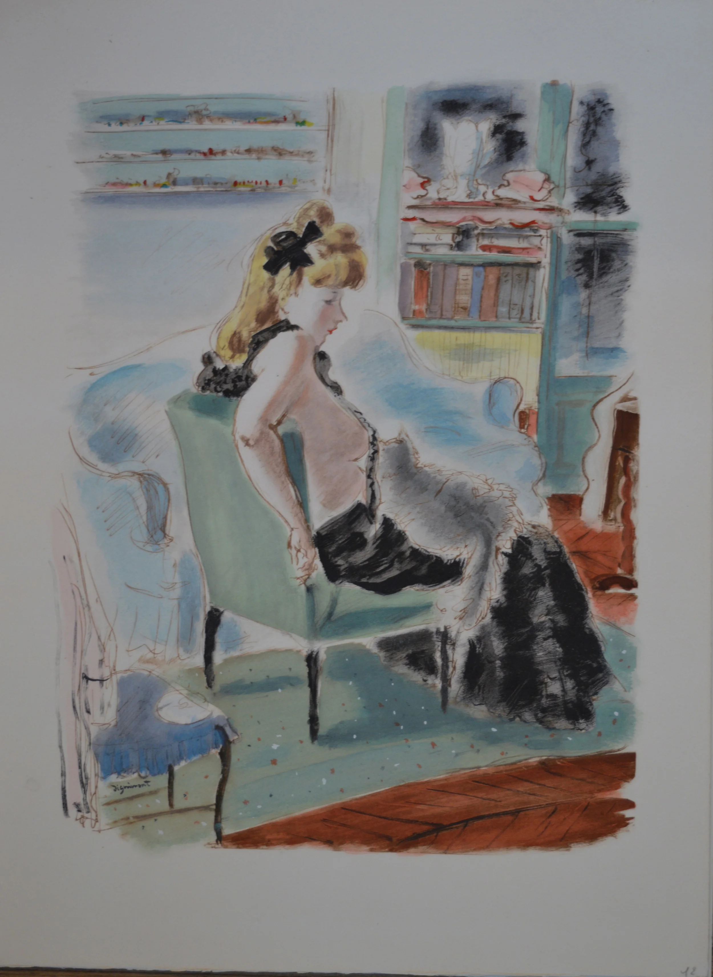 Andre Dignimont, Dimensions: 30.5cm x 27, numbered and signed.