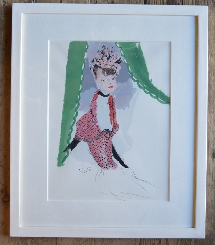 Jean Gabriel Domergue, Dimensions framed: 46cm x 39cm