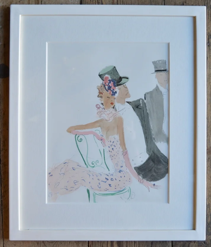 Jean Gabriel Domergue, Dimensions framed: 46cm x 39cm
