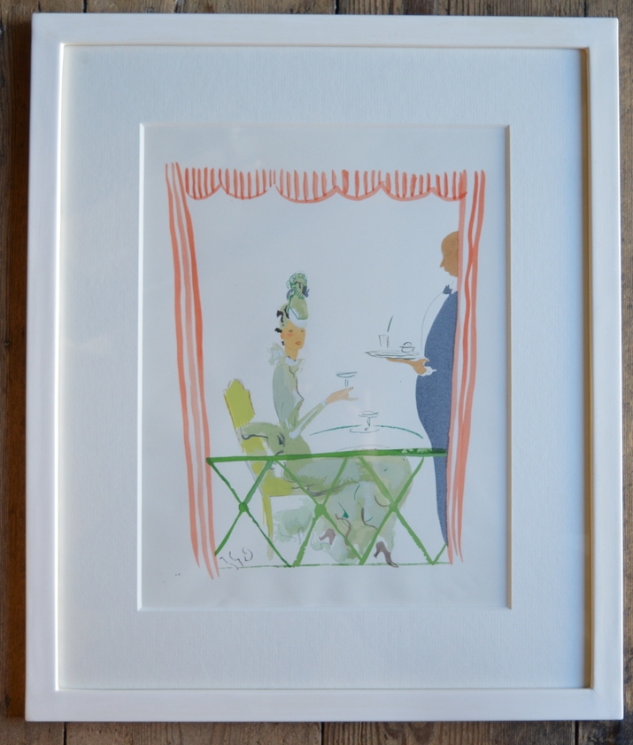 Jean Gabriel Domergue, Dimensions framed: 46cm x 39cm