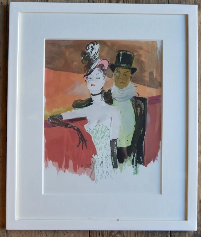 Jean Gabriel Domergue, Dimensions framed: 46cm x 39cm