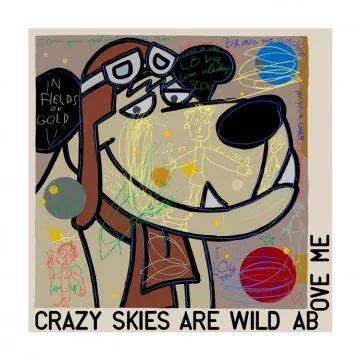 'Crazy Skies are wild above me' Dimensions: 76cm x 76cm