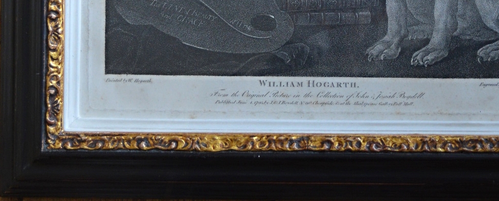 William Hogarth ' Self portrait with pug called Trump' Engraved by B. Smith, Published in June 1795.