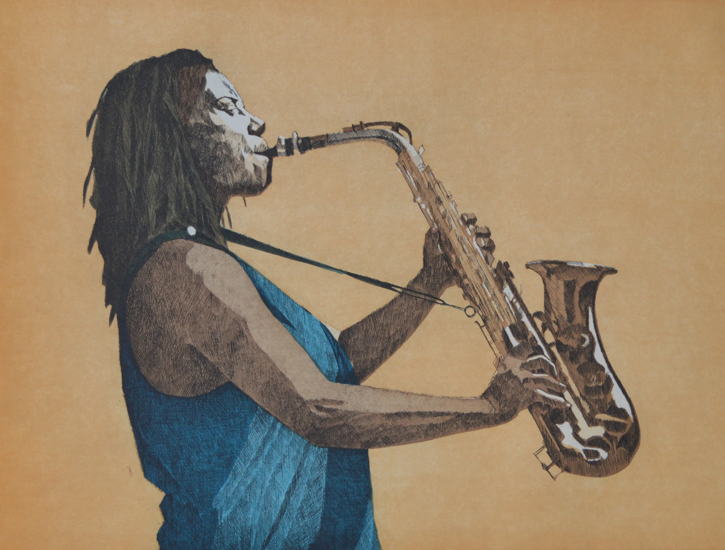 'Lady and a saxophone' by Dean Mitchell