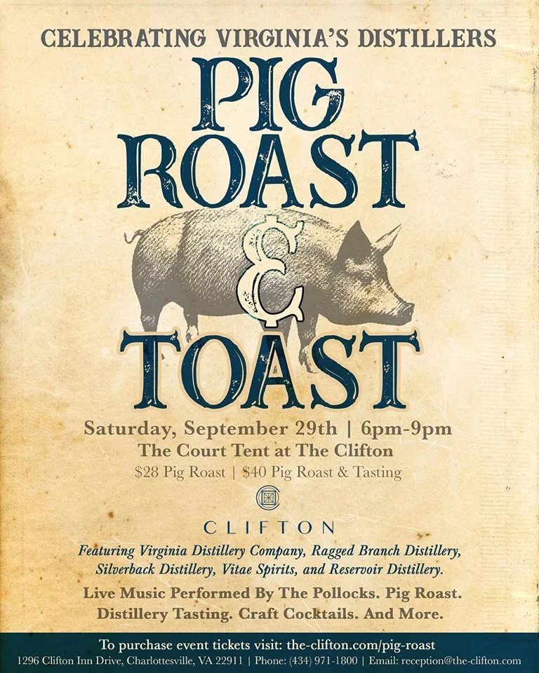 Pig Roast & Toast at The Clifton on Saturday, September 29th