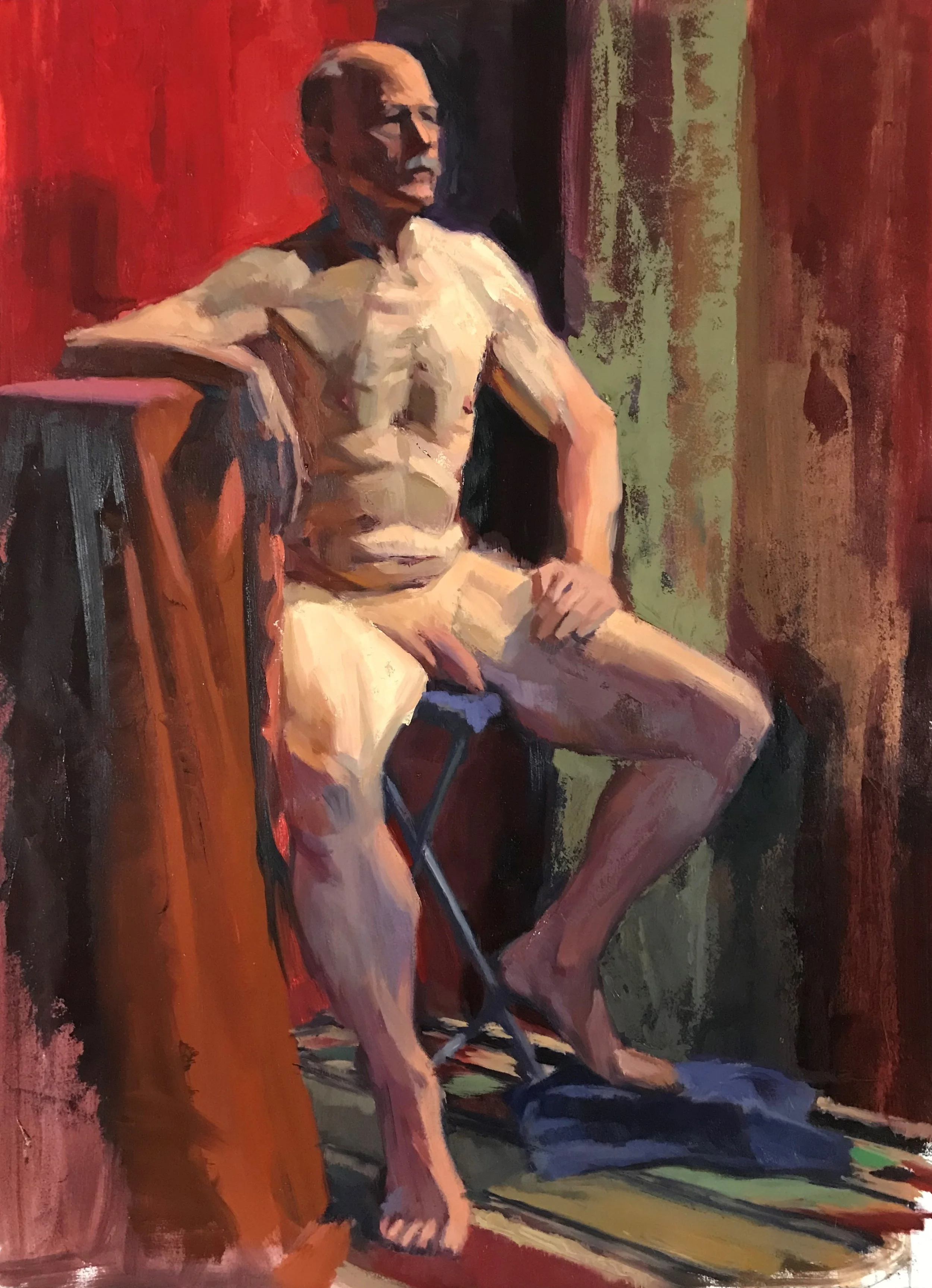 oil on paper, 21"x28"