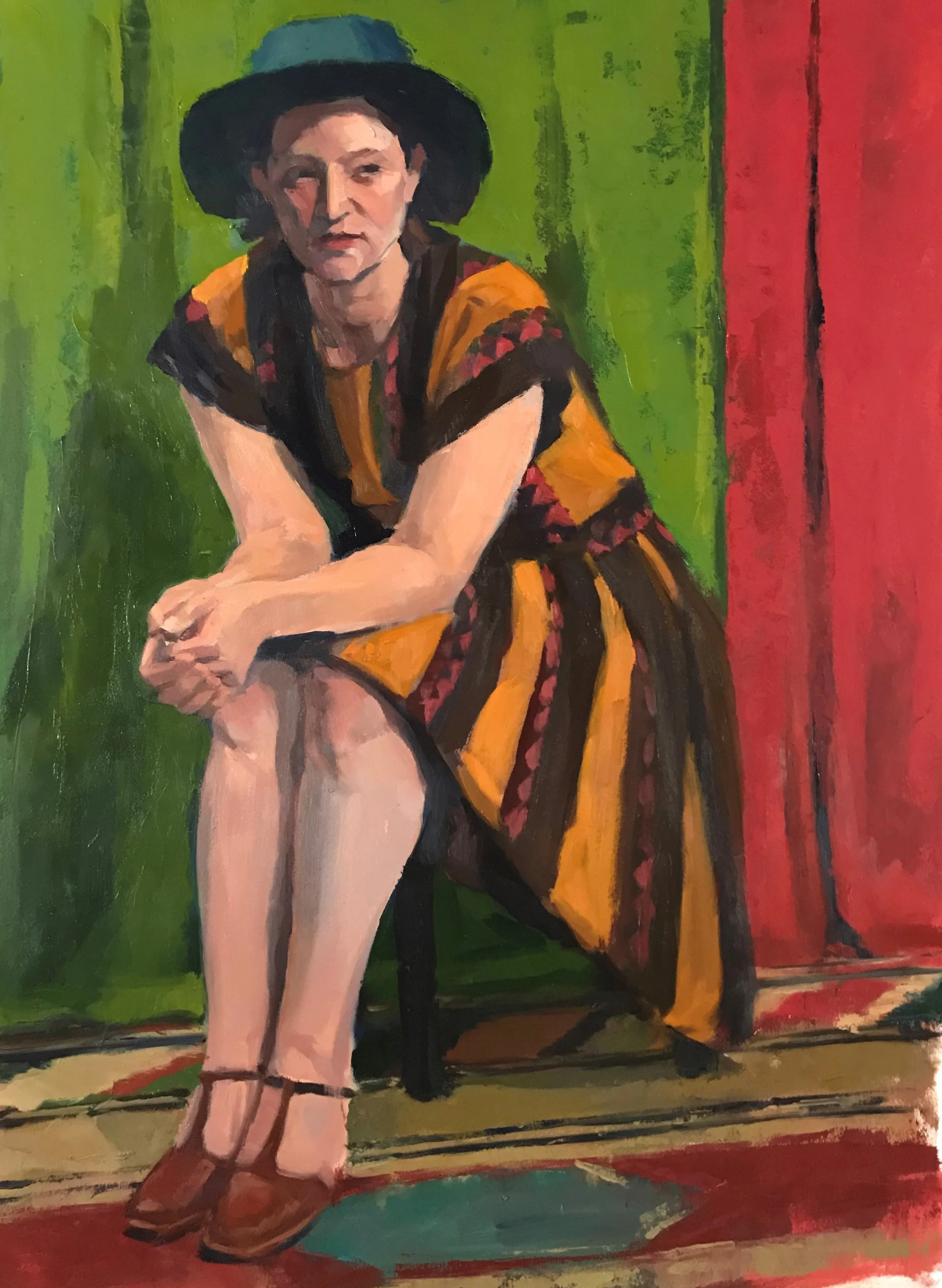 oil on paper, 21"x28"