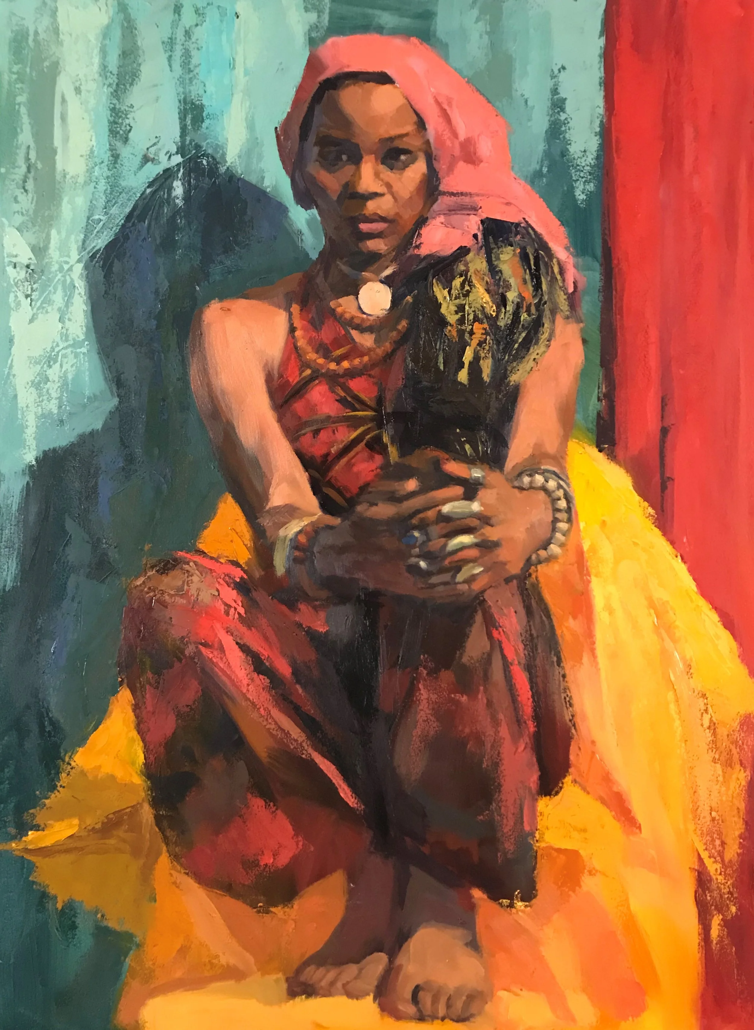 oil on paper, 21"x28"
