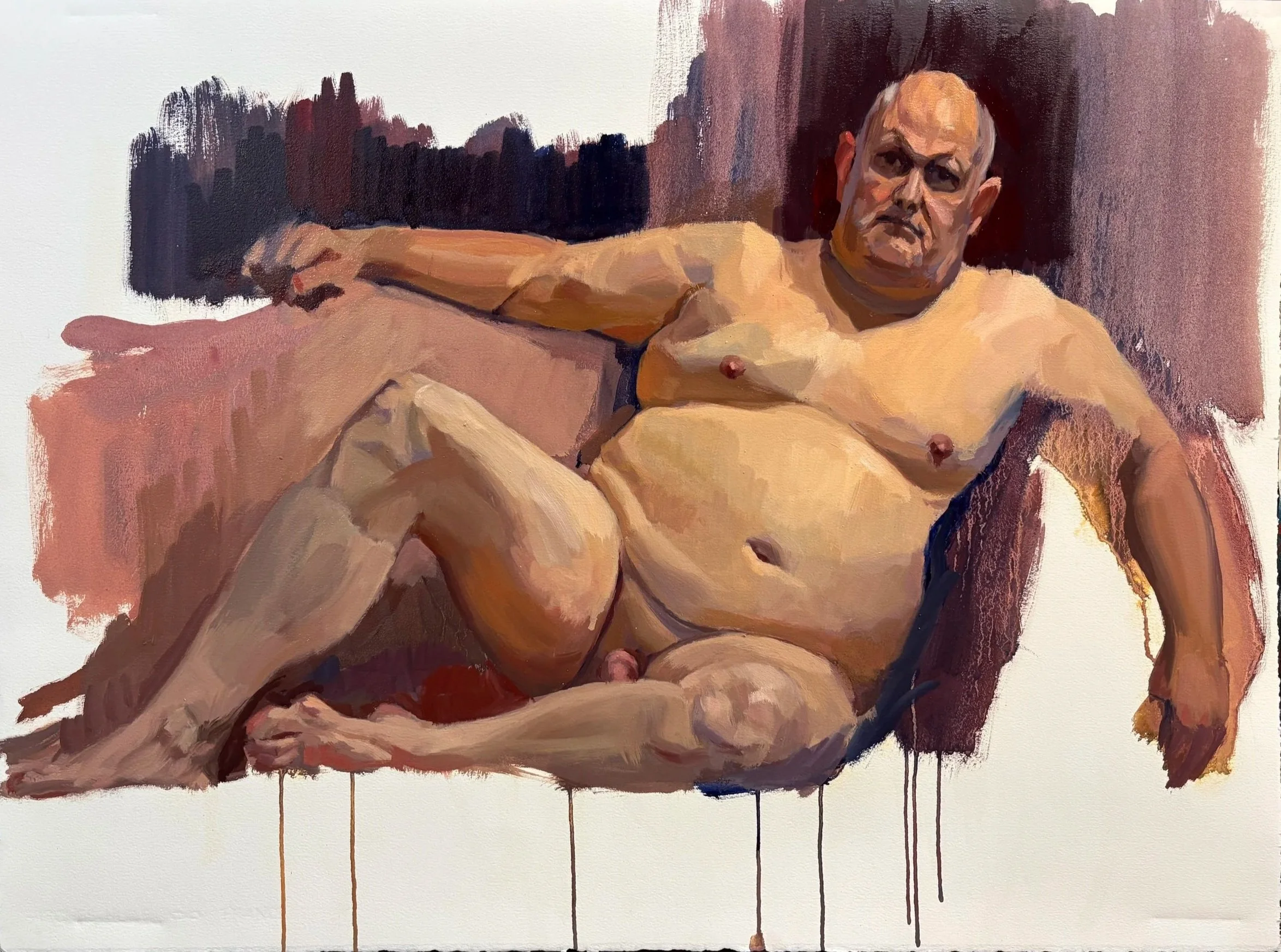 oil on paper, 28”x21”