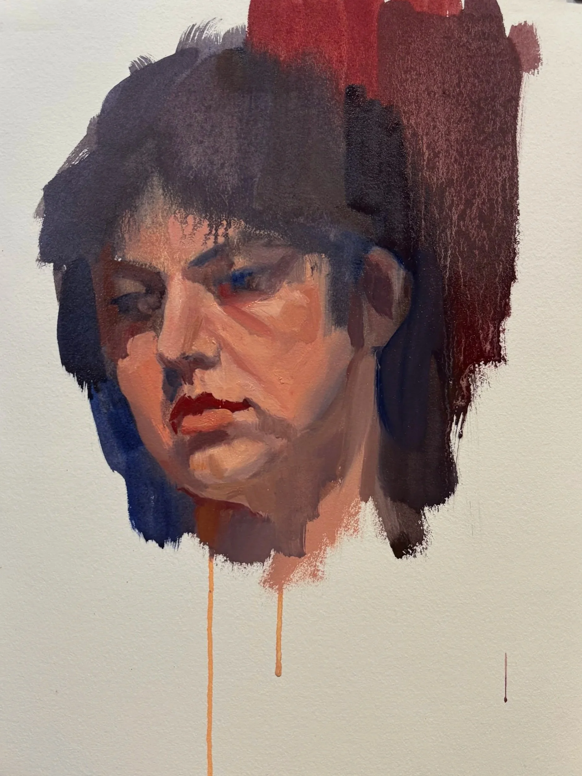  oil on paper, 10”x14” 