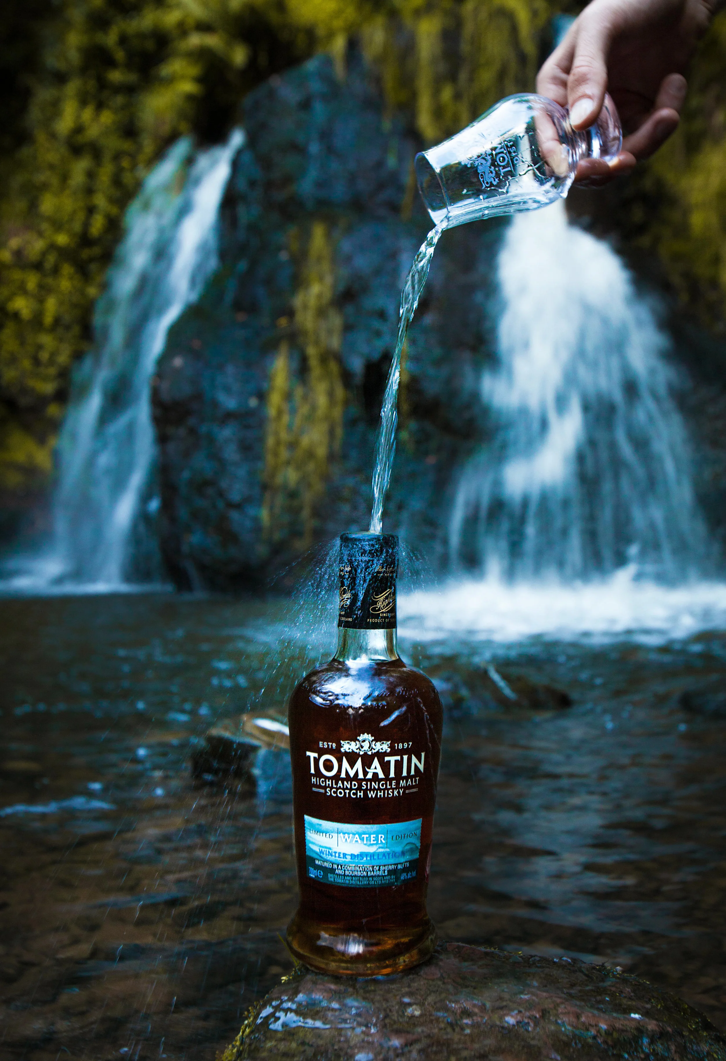stop 2: fairy glen falls Visit the picturesque Fairy Glen Falls and wonder at the beautiful natural clean waters, the ethereal falls make the ideal backdrop for photos. The ‘Water’ expression from our Five Virtues Series similarly takes inspiration from the naturally pure soft water of the Alt-na-frith burn, which flows from the Monadhliath mountains down into the distillery, our own private water source drawn year-round. 