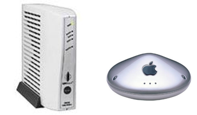 The DOCSIS 1.1 workhorse, Motorola's SURFboard 4100, and Apple's original AirPort WiFi router, launched in 1999