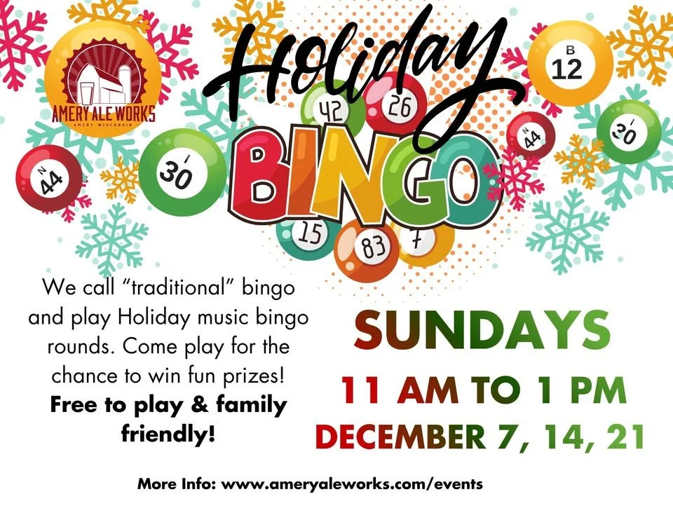 Holiday Bingo at Amery Ale Works