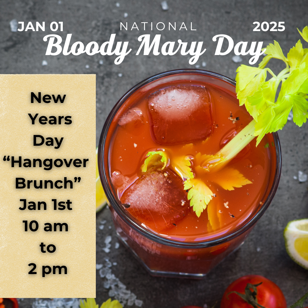 New Years Day Hangover Brunch &amp; Bloody Bar