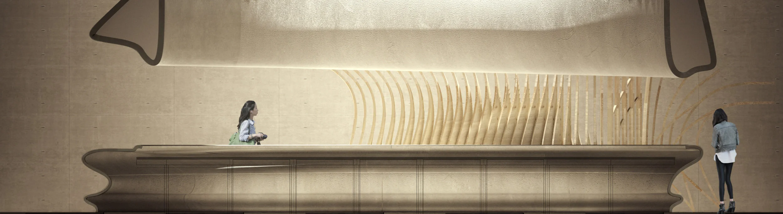 Rendered bar section