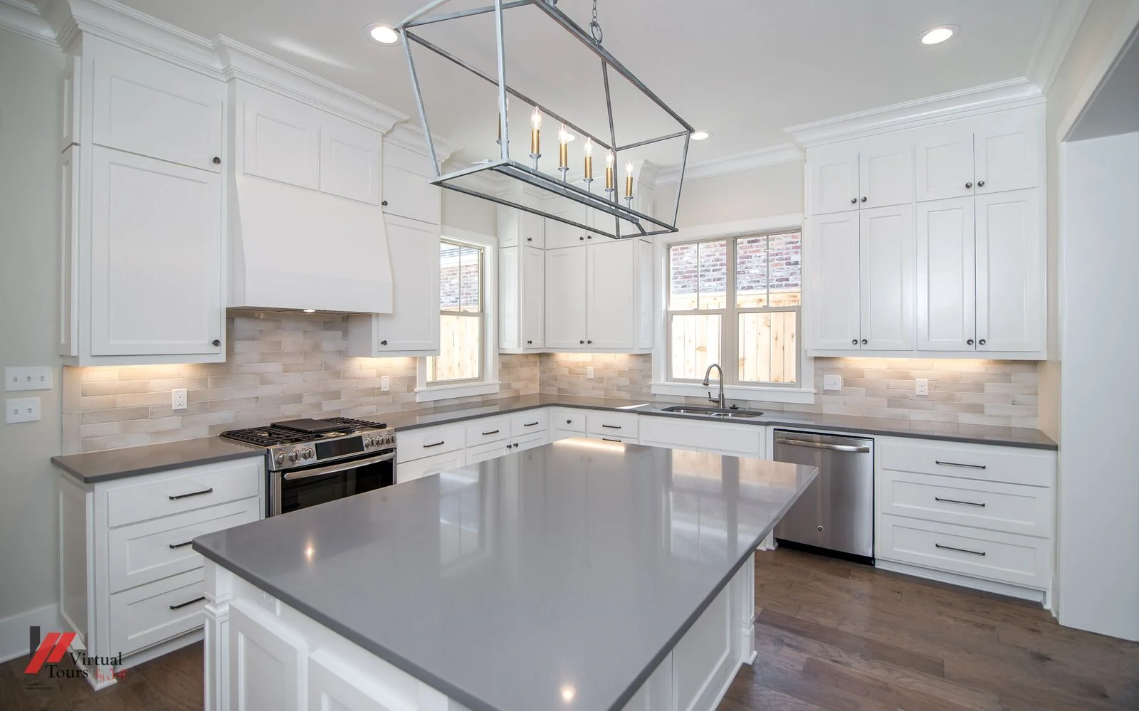 Shreveport home with Gray Engineered Stone.