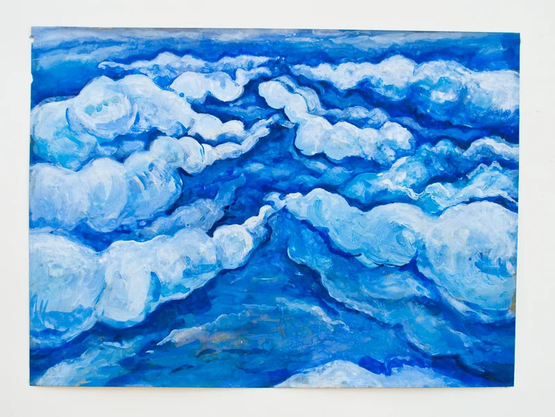 Fluffy Clouds, 2004, watercolor on paper, 52 x 43 cm