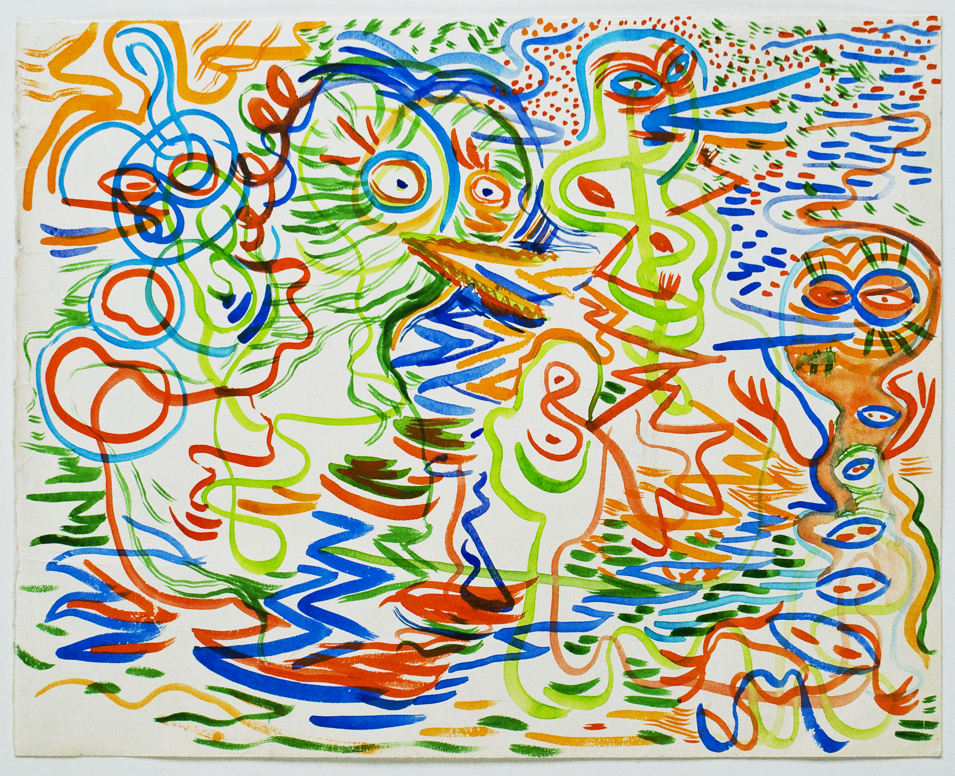 Water Duck, 2008, acrylic on paper, 42 x 30 cm